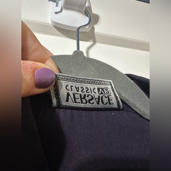Versace Classic V2 vintage subtle luxury embroidered back shirt size large - Picture 12 of 16